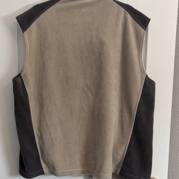 Columbia Men's Beige and Dark Gray Fleece Vest Size XL - Picture 6 of 6